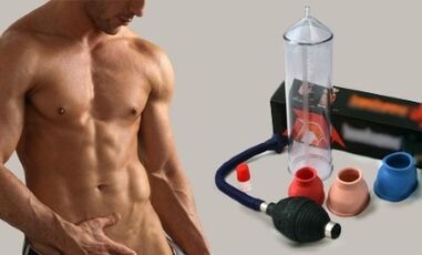 Pompa per l'ingrandimento del pene maschile